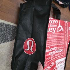 Lululemon Shopping Bags Small Mixed Lot of 4 Red White Sea Wheeze