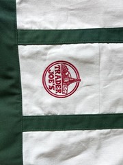 Trader Joe’s 2025 Pine Green LARGE Canvas Shopping Bag, Off White – NEW