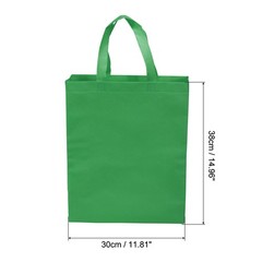 38x30cm Reusable Gift Bag, 10Pcs Vertical Style Non-Woven, Dark Green