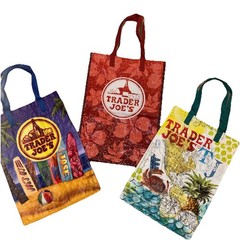 Trader Joe’s Reusable Rare 3 Tote Grocery Shopping Bags . Pre Owned
