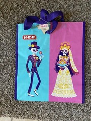 HEB Day Of The Dead Bride & Groom Halloween Series Reusable Bag NEW!