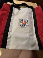 VTG 2003 Gooseberry Patch Tote Shopping Bag Christmas Holiday Theme 14 X5”