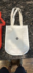 Lot 4 Lululemon Small Reusable Shopping Totes Red, White, Green and All in.⚡