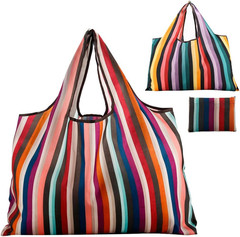 Reusable Grocery Bag 2 Packs Large Washable Foldable Eco Friendly Nylon Heavy Du