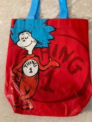 Dr. Suess (2) & Eric Carle (1) Reusable Vinyl Tote Bags Set of 3 – Thing #1 & #2