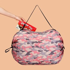 Reusable Foldable Shopping Bag Pink Waterproof Oxford Cloth Travel Beach Bag
