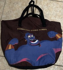 Oh My Disney Genie Aladdin Reusable Shopping Bag Polyester with Zippered Pouch