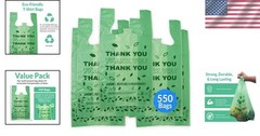Green Oxo-Biodegradable Plastic Bags | 11.5″ x 6.5″ x 22″