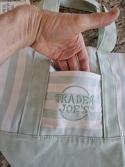 LIMITED Trader Joe’s Striped Mini Canvas Tote Bag Set of 4 (BRAND NEW WITH TAG)