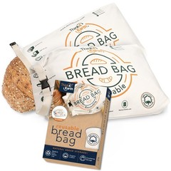 Think4Earth® – Reusable Organic Cotton Bread Large – 2 Units, Natural
