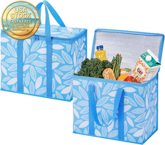 Insulated Cooler Bags Reusable Grocery Shopping Bags 2 Pack Large Heavy Duty