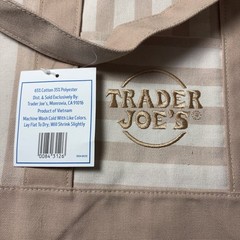 Trader Joe’s Summer 2026 Brown/Tan Striped Canvas Mini Tote NWT