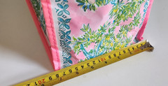 Lilly Pulitzer – Palm Tree Green Pink Reusable Shopping Bag 15x11x7″