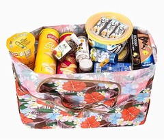 Reusable Folding Waterproof Grocery Polyester Bags Totes with Self Pouch