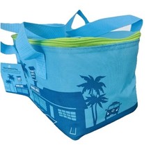 NWT Trader Joe’s Mini Insulated Tote Cooler Bag 1.5-Gal Blue Lunch Travel Beach