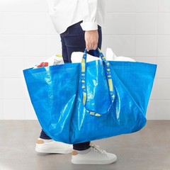 IKEA Shopping Bag Blue Large Size Sturdy Laundry Grocery Durable Frakta – 3 Pack