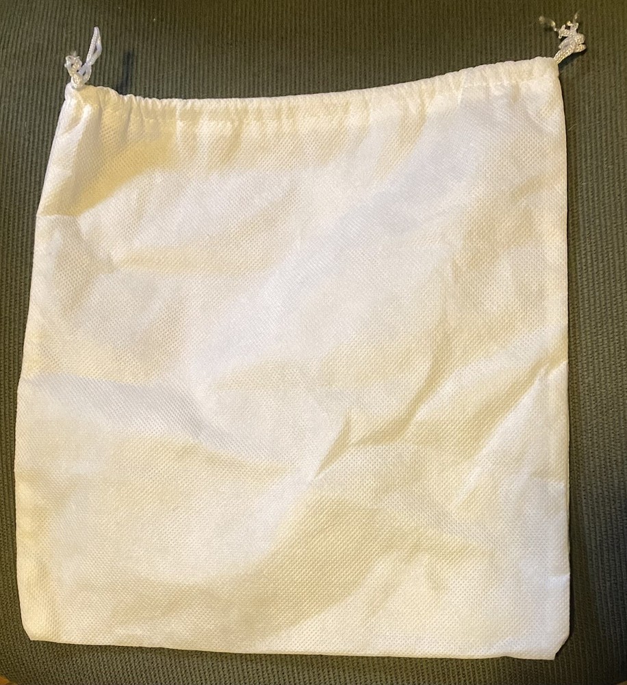 ✨One (1) Drawstring Bag Reusable White Shopping Grocery Travel Approx 12” x 12”✨