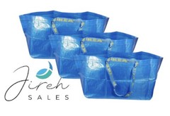 IKEA Shopping Bag Blue Large – 19 Gallons – Sturdy Laundry Grocery – 3 Pack !