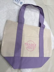 Trader Joe’s Mini Canvas Single Tote Bag Spring 2026 Purple New With Tag