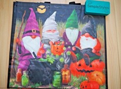 Halloween Gnomes in Costume Trick or Treat Durable Reusable Shopping Bag NEW