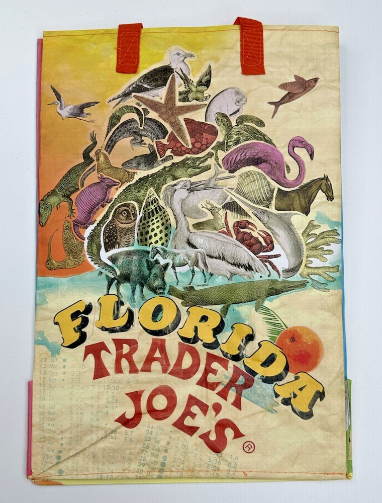 Trader Joe’s Florida State Reusable Tote Shopping Grocery Bag NWT 6 Gallon