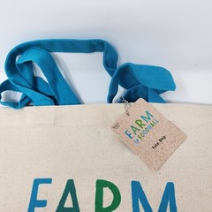 Marks Spencer Farm to Foodhall Bee Cherry Tote Bag Cotton M&S Food Green New