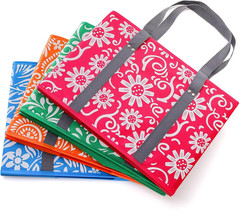 4 Pack Reusable Grocery Bags, Collapsible Large Storage Box Bag with Reinforced