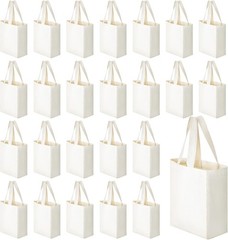 Mini Tote Bag Sublimation Blank Canvas Tote Bags Reusable Grocery Luggage DIY