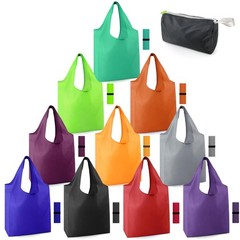 10 Pack Extra Large Reusable Grocery Bags – Foldable, Machine Washable Totes, Li