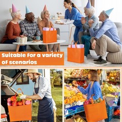 Reusable Grocery Bags Large Non Woven Shopping Bags with Handles Foldable Por…