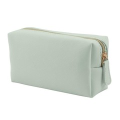 Apooliy Leather Makeup Bag for Purse Travel, Portable Small Medium, Green