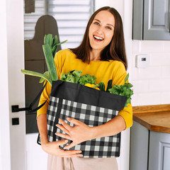 Reusable Grocery Shopping Bags 10 Pack Large Foldable Tote Bags Bulk