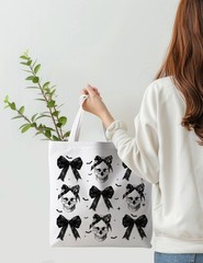 Halloween Horror Tote Bag Reusable Grocery Shopping Travel Gift Women
