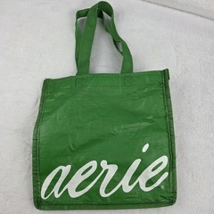 Aerie Reusable Shopping Tote Bag Green 10x10x5 Eco Gift Bag with Handles