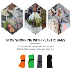 1Set Assorted Color Foldable Oxford Cloth Shopping Bag Machine Washable Tote