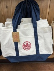 Trader Joe’s Bag Canvas Reusable Heavy Cotton Basic Style Shopping Navy Large