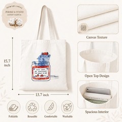 Inspirational Canvas Tote Bag, You Can Be Anything You Want To Be Reusable Sh…