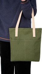 Canvas Aesthetic Tote Bag with Zipper and Poets for Women Men