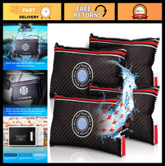 4-Pack Rechargeable Car Dehumidifier Bags – Moisture Absorber for Cars, Trucks,