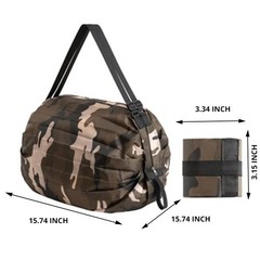 1pc Foldable Eco Waterproof Shopping Bag Large Capacity Travel Storage Tote 2