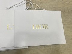 Set of 9-Dior Authentic White Gold Empty Gift Shopping Paper Bags All Size Lot