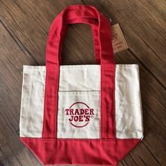 BRAND NEW with TAGS – Trader Joe’s – Holiday 2025 Canvas Mini Tote Bag – Red