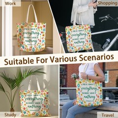 Christian Tote Bag For Women Man, Floral Bible Tote Bag, Reusable Work Shoppi…