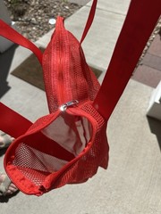 Lot of Mesh Hero Red Totes Set of 10 New Never Used