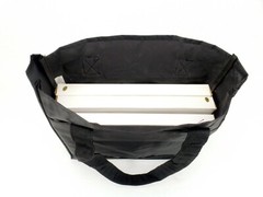 Slender Shopping Tote, Outer Pocket, Water Resistant, Black or Purple, #TB6104