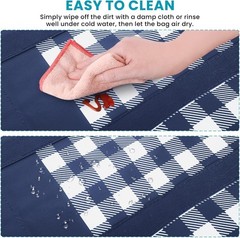 Bulk Reusable Grocery Bags, 10-Pack, Water Resistant, Blue