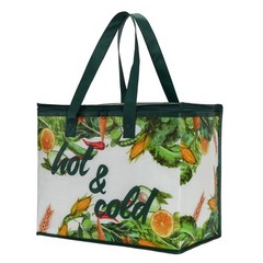4 Pack Insulated Reusable Grocery Bag, Large Shopping Tote with Zippered Top …