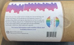 A Childhood Store Dahlia Color Your Canvas Tote Bag w/ 5 Soy/Beeswax Crayons