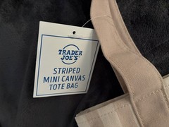 Trader Joe’s Striped Mini Canvas Tote Bag Bundle of 4 Spring Limited 2026 RARE