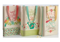 Bag Canvas Totes 3 Pack Garden Printed Cotton 15″w X 15 1/2″l X 4 Shopping
